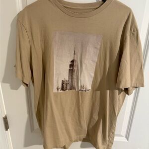 Calvin Klein Beige Cityscape Men's Tee